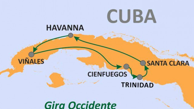 Reiseroute Gira Occidente